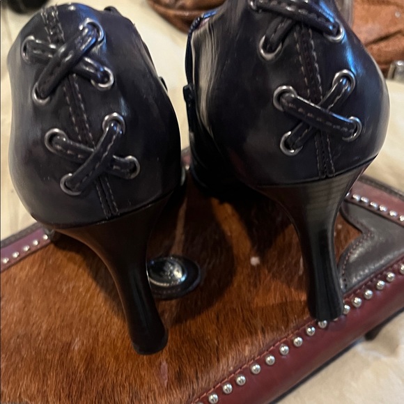 Franco Sarto black Leather Loafers - Picture 4 of 6